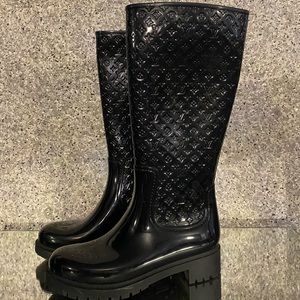 Louis Vuitton monogram rain boots